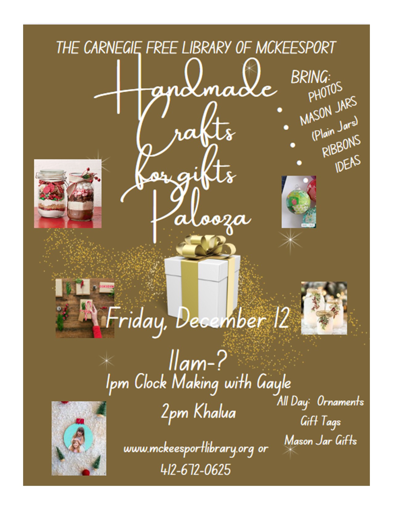 Holiday Handmade Craft/Gift-A-Palooza