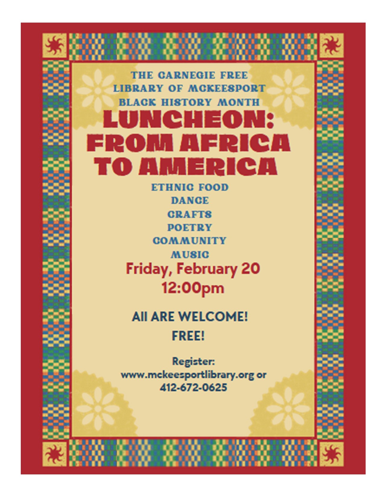 BHM:  Luncheon:  Africa to America