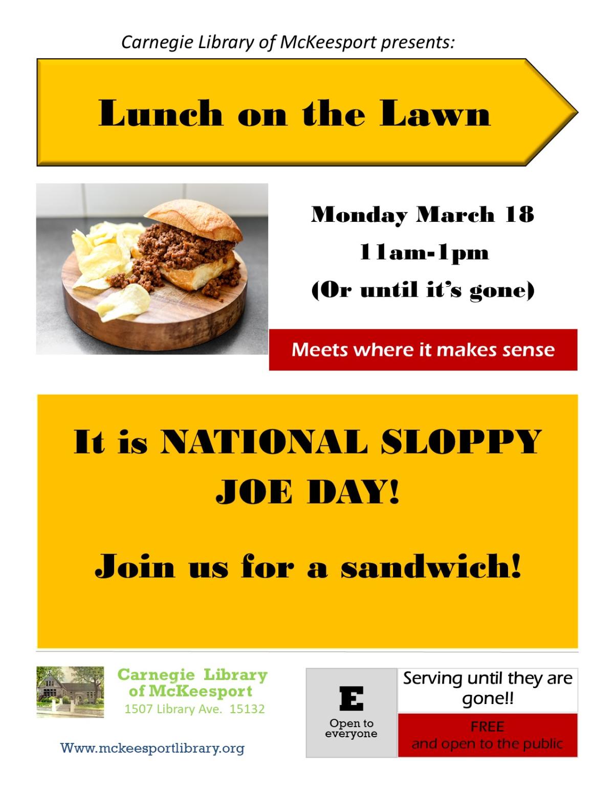 National Sloppy Joe Day.