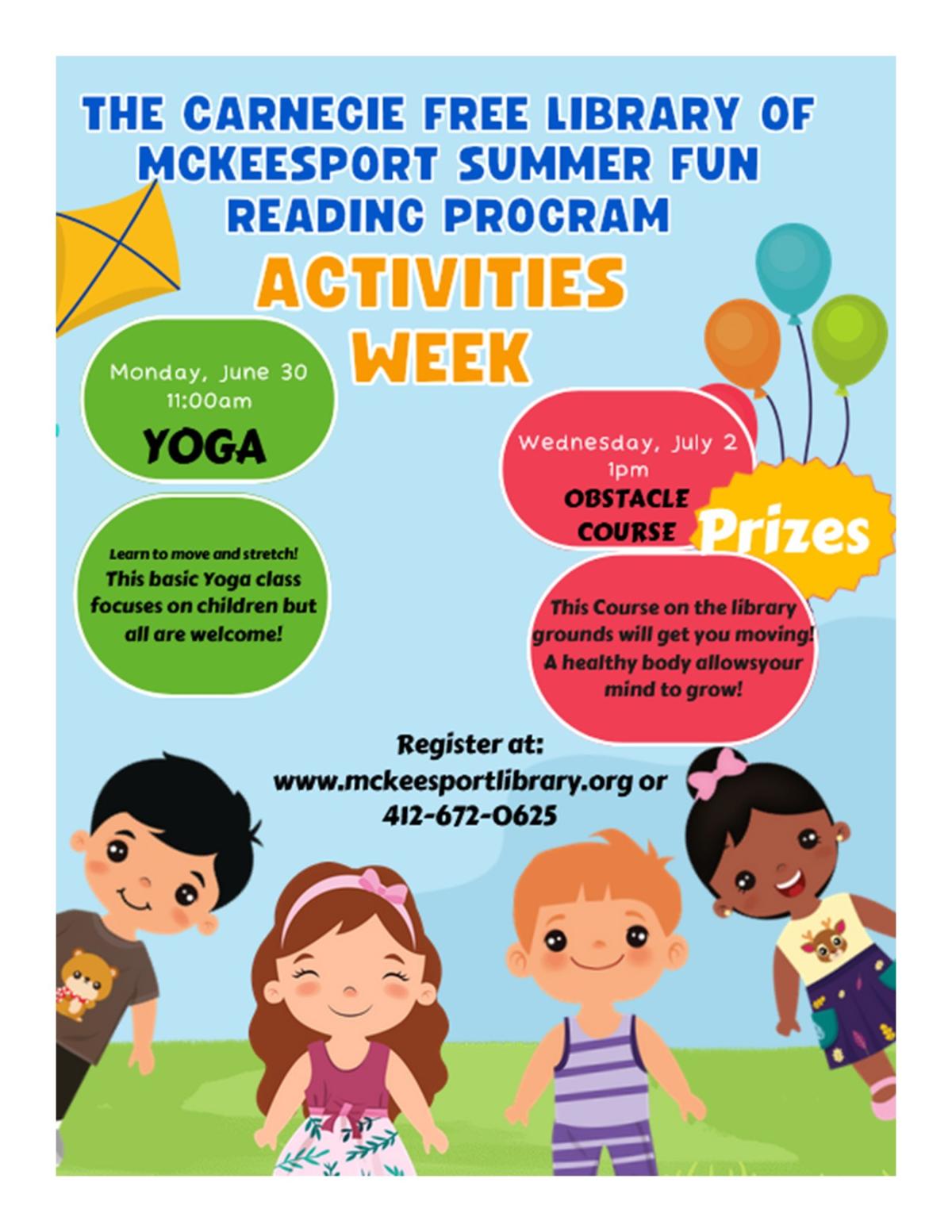 Summer Reading:  Activities Week