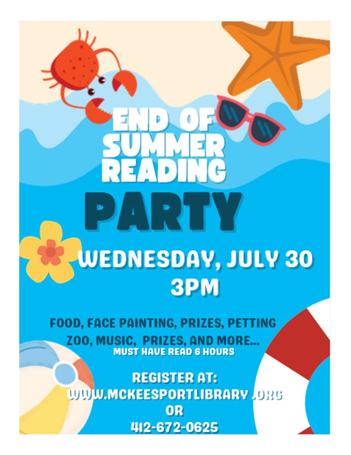End of Summer reading party